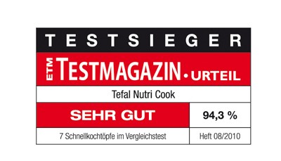 TESTSIEGER im ETM Testmagazin SEHR GUT   Test 08/2010 (Tefal 